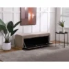 Bankje CAPINO - 130 cmx42 cmx46 cm - Taupe Fluweel Stof