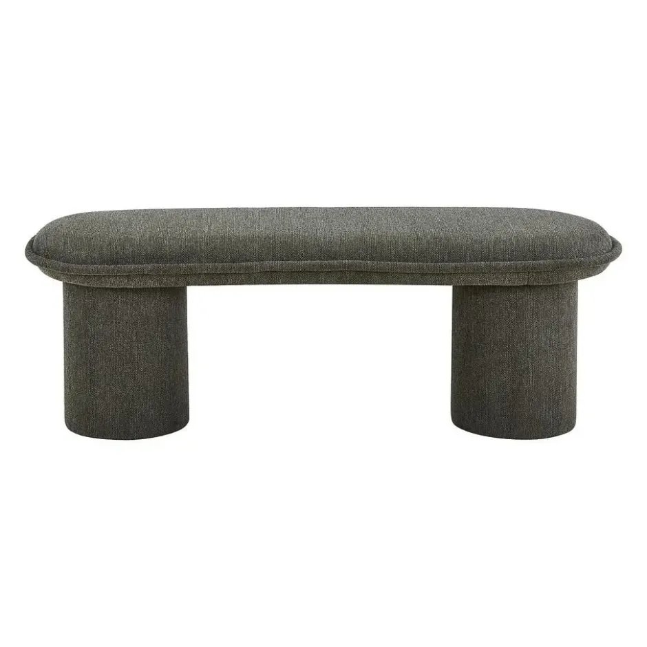 Bankje ELAMIU - 122 cmx44 cmx42 cm - Groen Stof