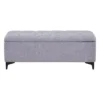 Bankje SABILO - 120 cmx45 cmx44 cm - Grijs Stof