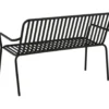 Bankje Zwart Metaal - 130x64x85cm - Peking