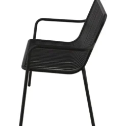 Bankje Zwart Metaal - 130x64x85cm - Peking