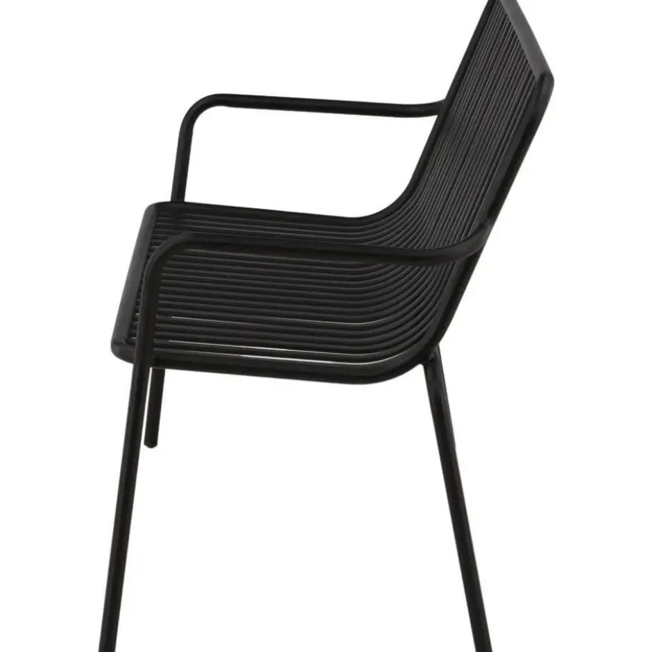 Bankje Zwart Metaal - 130x64x85cm - Peking