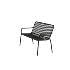 Bankje Zwart Metaal - 130x64x85cm - Peking