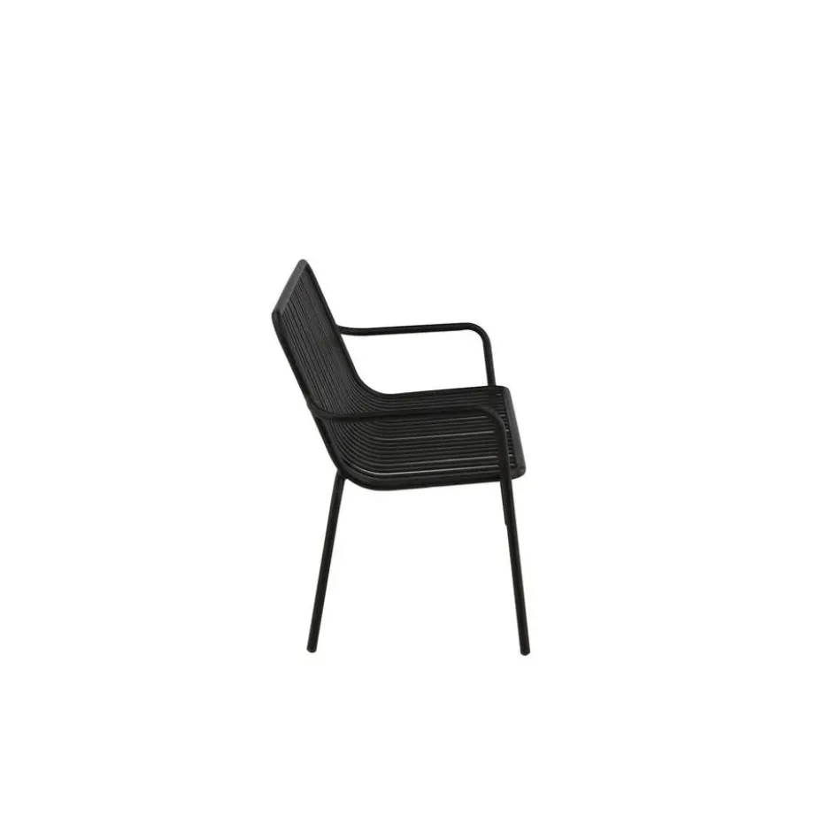 Bankje Zwart Metaal - 130x64x85cm - Peking