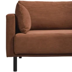 Bank Siem 2,5-zits - ribstof Fjord - terracotta