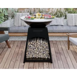 Barbecue CORVERA - 81 cmx81 cmx96.1 cm - Zwart Metaal