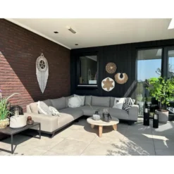 Barcelona hoekbank sunbrella loungeset - Taupe