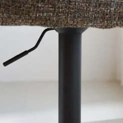 Barkruk Novan chenille donkergrijs - Zithoogte 68 cm - Stof - Grijs