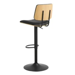Barkruk - Zwart PU leer - Zithoogte 85cm - Muris