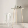 Bartafel Beige Hout - 70x70x105cm - Plaza