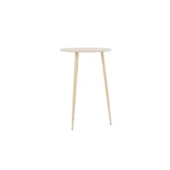 Bartafel Beige Hout - 70x70x105cm - Plaza