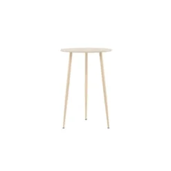 Bartafel Beige Hout - 70x70x105cm - Plaza