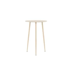 Bartafel Beige Hout - 70x70x105cm - Plaza