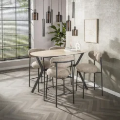 Bartafel Deens Ovaal Travertin - 140x75x90cm - Romano