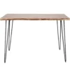 Bartafel Hout 130cm - Boomstamtafel - Metalen Frame