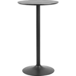 Bartafel Ivano - zwart - 105xØ60 cm