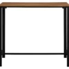 Bartafel Luuk - zwart/naturel - 120x60x105 cm