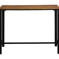 Bartafel Luuk - zwart/naturel - 120x60x92 cm