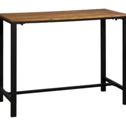 Bartafel Luuk - zwart/naturel - 120x60x92 cm