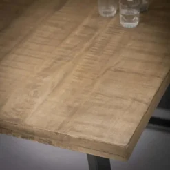 Bartafel Mangohout Licht - 135x70x92cm - Trapeziumpoten