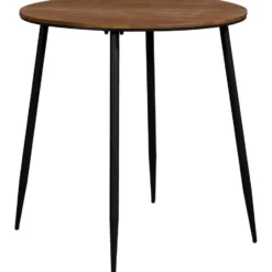 Bartafel Milo rond - zwart/naturel - 105xØ100 cm