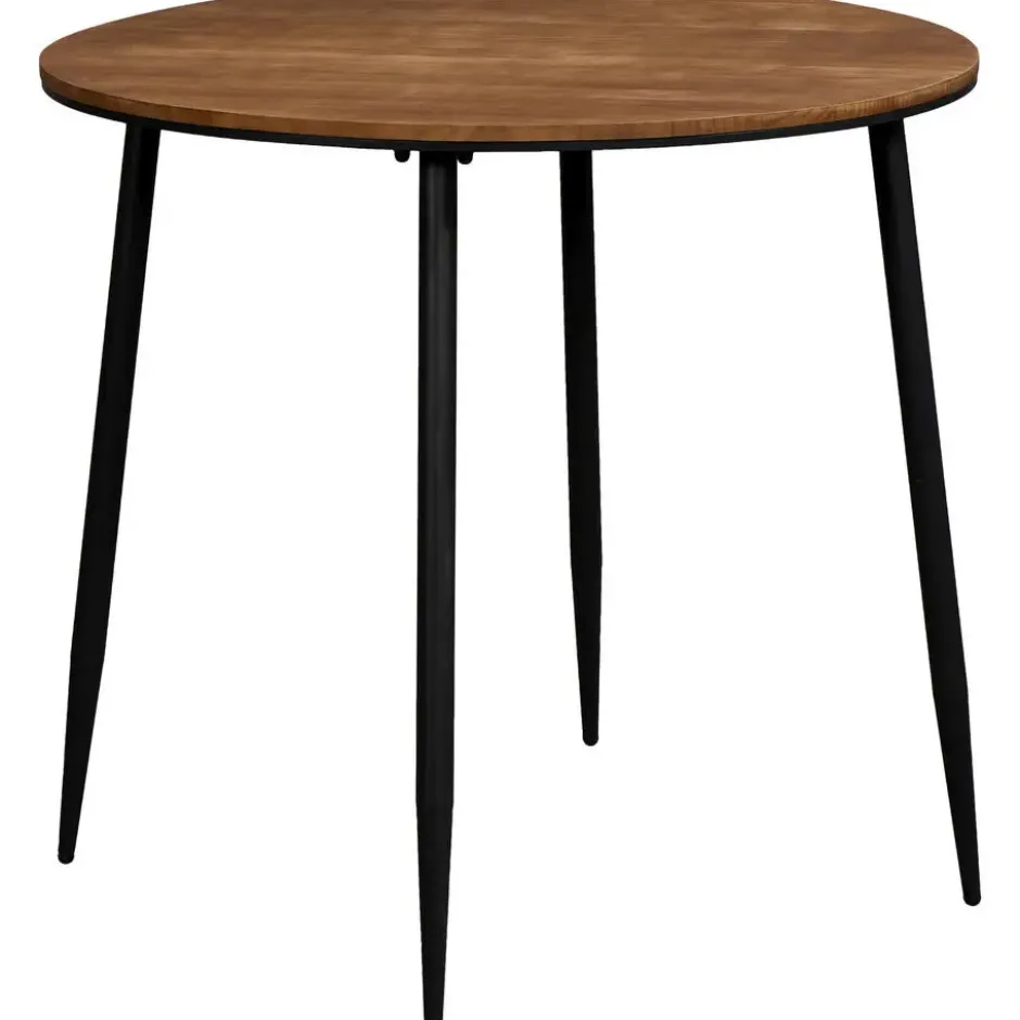 Bartafel Milo rond - zwart/naturel - 92xØ100cm