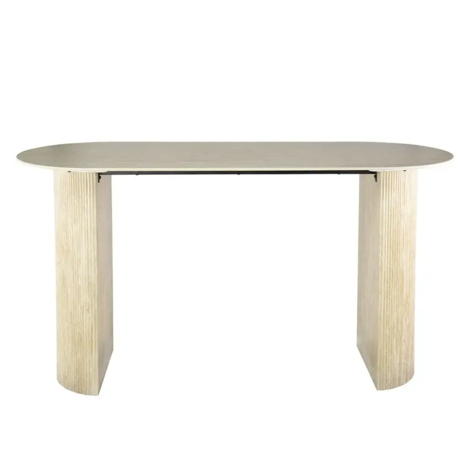 Bartafel Ovaal - Keramiek Travertin - 178x70x92cm - Romano