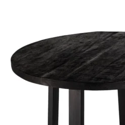 Bartafel Rond 110cm - Zwart - Mangohout - Bartafel Lowie