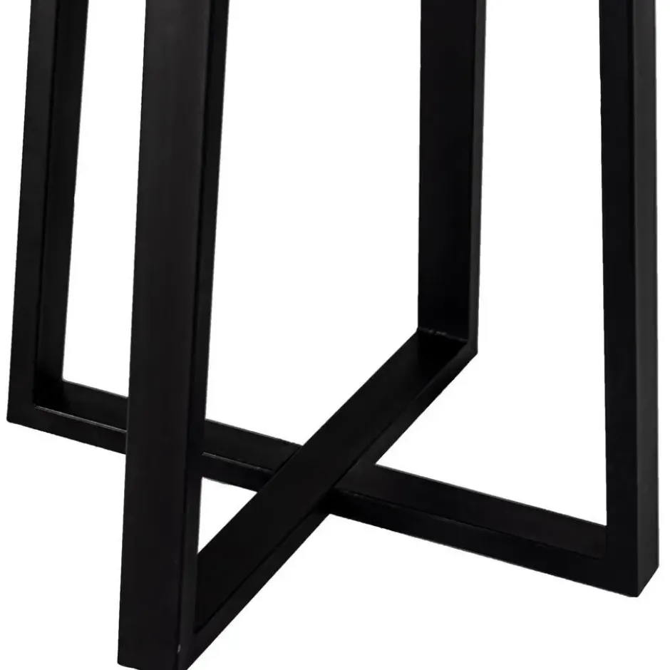 Bartafel Rond 110cm - Zwart - Mangohout - Bartafel Lowie
