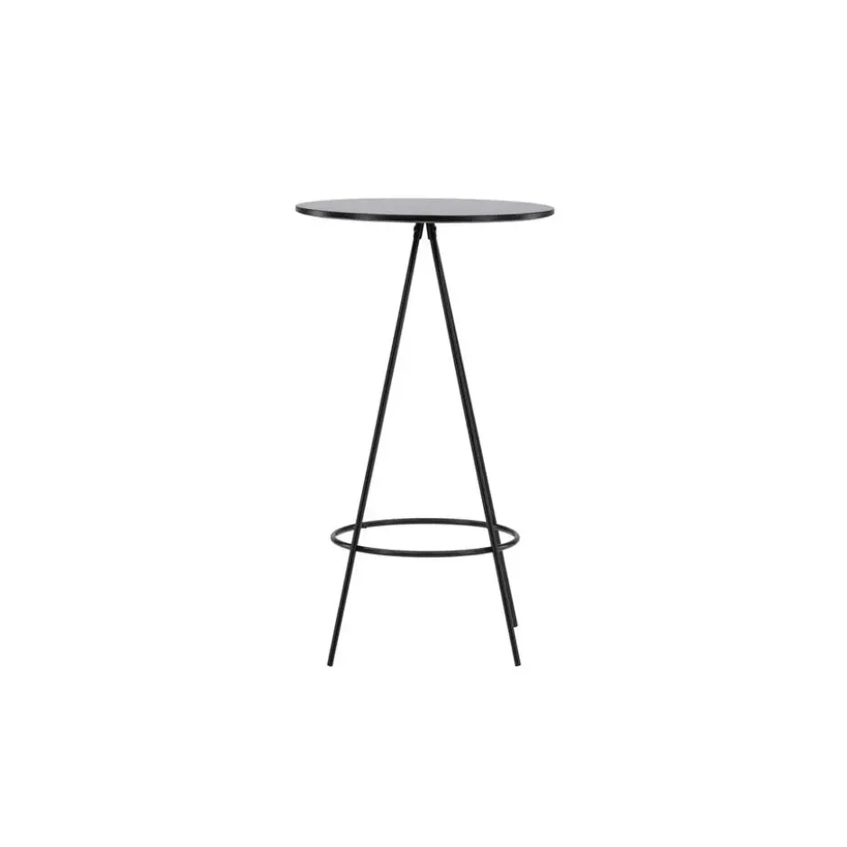 Bartafel Zwart Hout - 60x60x105cm - Bistro