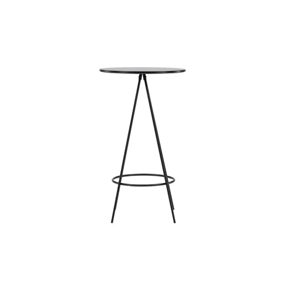 Bartafel Zwart Hout - 60x60x105cm - Bistro