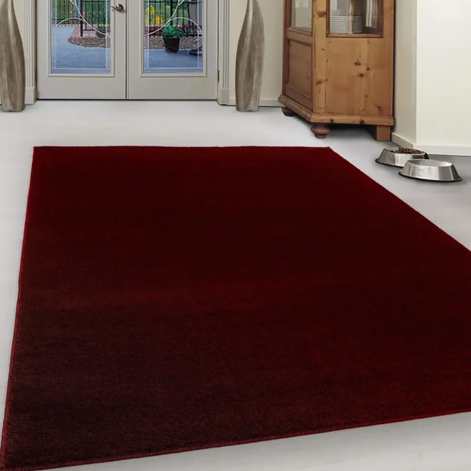 Basics Effen Vloerkleed Rood Laagpolig - 140x200 CM