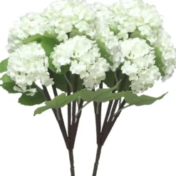 BD Kunstbloem Sneeuwbal - 30 cm - wit - kunst zijdebloemen
