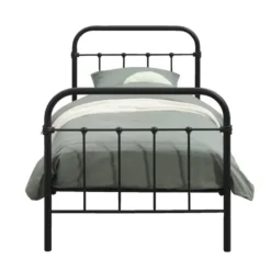 Bed Anne - mat antraciet - 90x200 cm