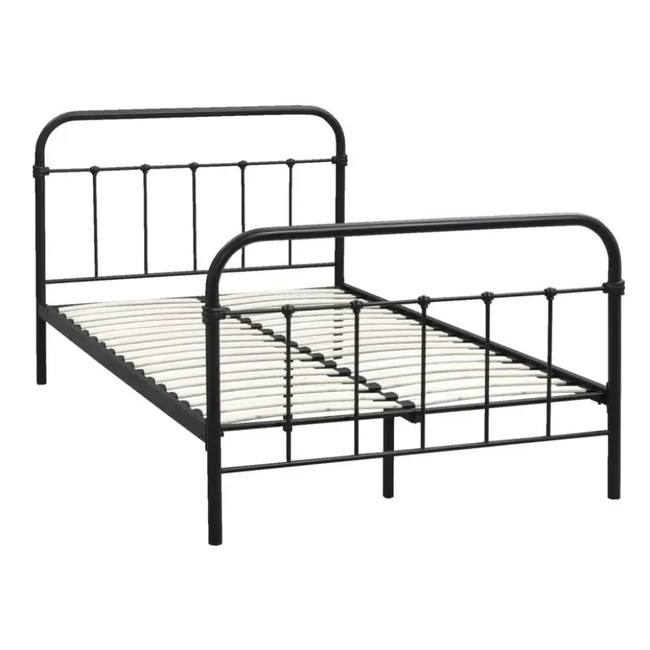 Bed Anne - mat antraciet - 120x200 cm