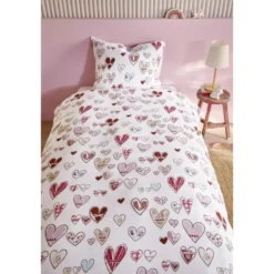 Beddinghouse Kids Sweethearts dekbedovertrek - 100x135 - Multi
