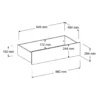 Bedframe PAULETTE - 1 plaats - Natuurlijk licht Wit Hout paneel