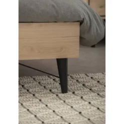 Bed Kansas - eikenkleur - 140x200 cm