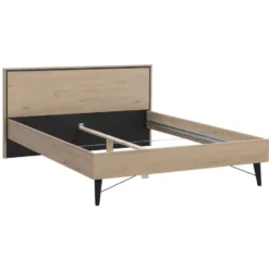Bed Kansas - eikenkleur - 140x200 cm