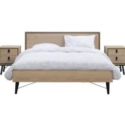 Bed Kansas - eikenkleur - 180x200 cm