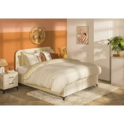 Bed Lizz met opbergruimte - ecru - 180x200 cm