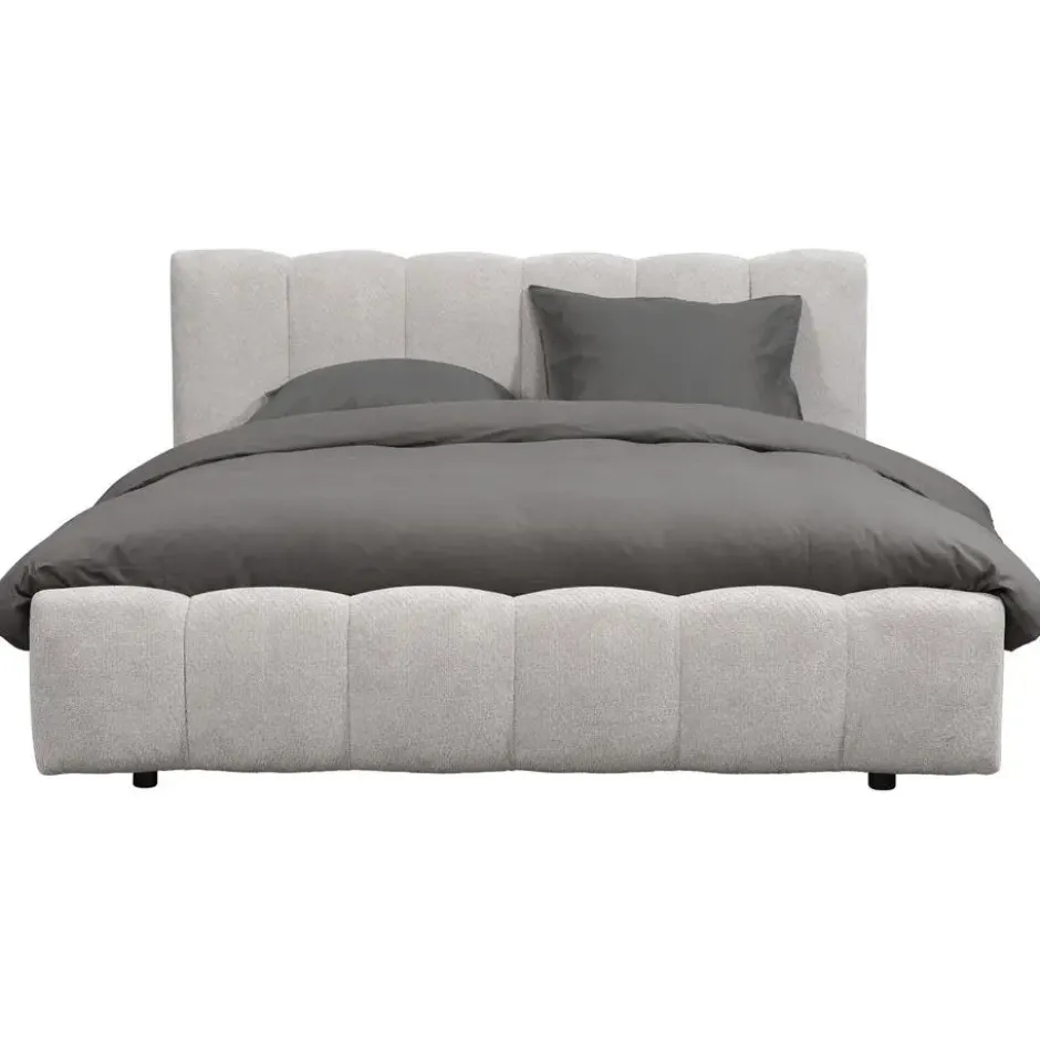 Bed Maudy - lichtgrijs - 140x200 cm