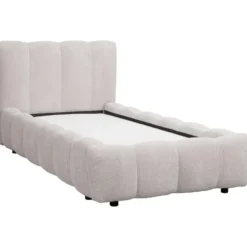 Bed Maudy met opbergruimte - lichtgrijs - 90x200 cm
