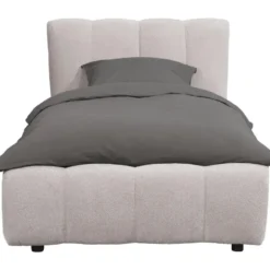 Bed Maudy met opbergruimte - lichtgrijs - 90x200 cm