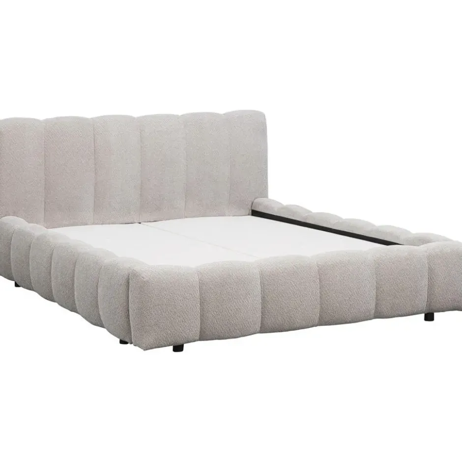 Bed Maudy met opbergruimte - lichtgrijs - 180x200 cm