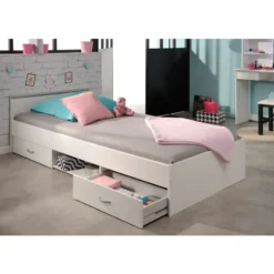 Bed Natan incl. lades - wit - 90x200 cm