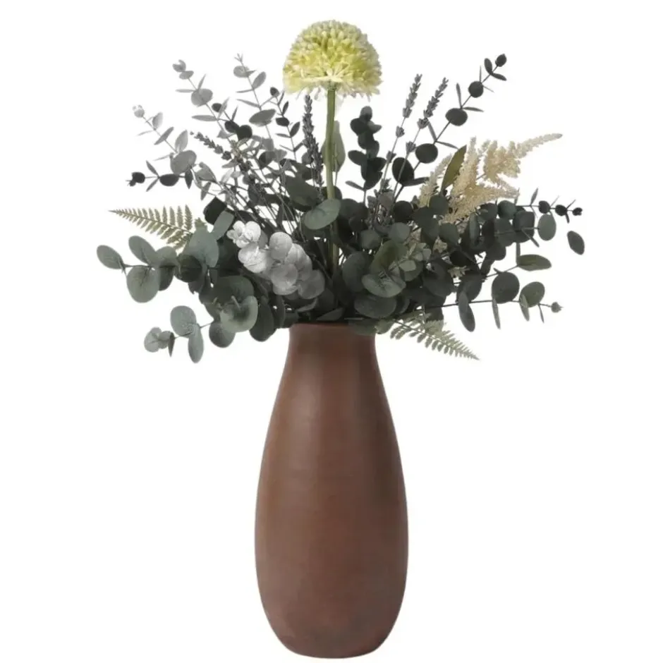Bellatio Design Allium kunstbloem steel - creme wit - 44cm