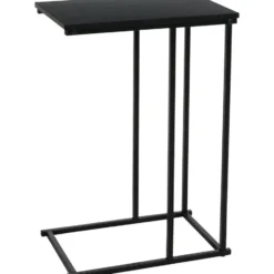 Bellatio Design Bijzettafel - zwart - metaal - 40 x 26 x 58 cm