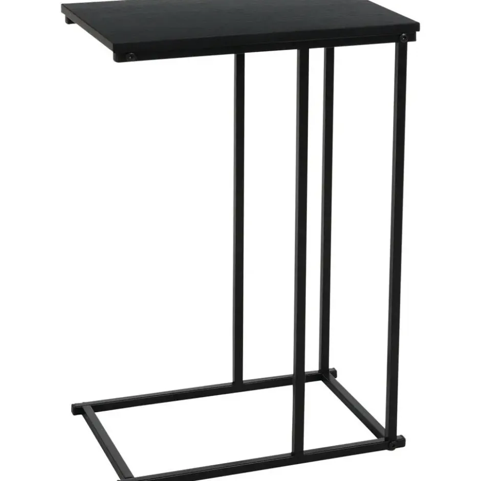 Bellatio Design Bijzettafel - zwart - metaal - 40 x 26 x 58 cm