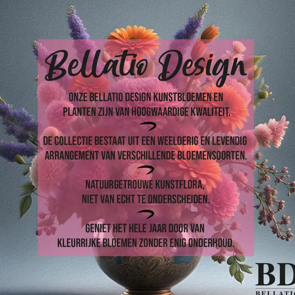 Bellatio Design Kunstbloem appelbloesem Kyoto - 56 cm - wit